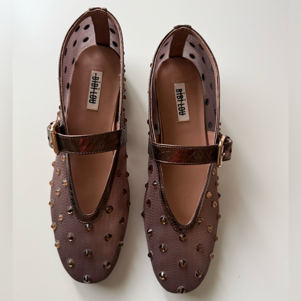 Bibi Lou Naila Mesh Bronze Flats